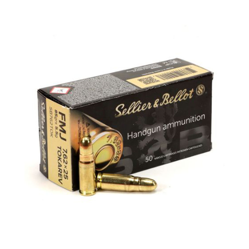 Metak pištoljski SB 7.62x25 Tokarev FMJ 85gr 5.5g Metak pištoljski SB 7.62x25 Tokarev FMJ 85gr 5.5g - Image 1